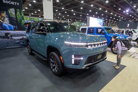 Detroit, Michigan USA - 14 January 2026 - The Jeep Grand Wagoneer on display at the Detroit Auto