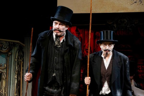 Pörre Besson and Katharina Thalbach during the photo rehearsal for SAUERKOHL AND MISDEEDS, a
