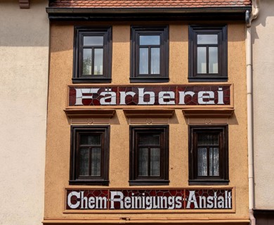 Historic house facades in the old town of Fulda, Hesse, Germany