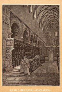 Herrenchor in Maulbronn Abbey, interior, former Cistercian abbey, medieval monastery complex,