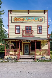 Hotel, historic building, McCarthy, Wrangell St. Elias National Park, Alaska, USA