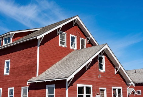 Red Kennicott Buildings in a Mountain Landscape, Historic Kennecott Copper Mine, National Historic
