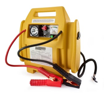 Mobile jump starter for cars from Mannesmann with integrated compressor