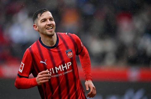 Goal celebration Marvin Pieringer 1. FC Heidenheim 1846 FCH (18) Voith-Arena, Heidenheim,
