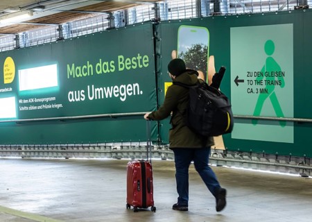 Construction work at Stuttgart Central Station as part of Stuttgart 21. Travelers have to accept