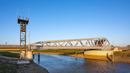 Huntebrücke, Hunte, Wesermarsch, Huntebrück, Elsfleth, Lower Saxony, Germany