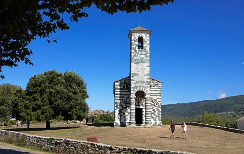 San Michele de Murato Romanesque Pisan Church, Bevinco Valley, Haute-Corse Department, Corsica,