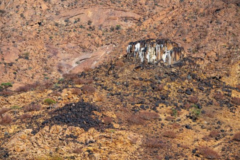 Dry mountain landscape, Tsisab Gorge, Brandberg, Erongo, Namibia