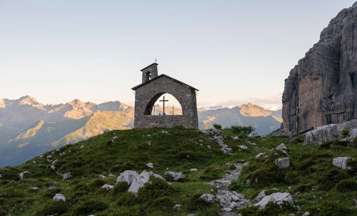Cappella Ai Brentei Chapel Memorial for injured mountaineers at the Rifugio Ai Brentei mountain