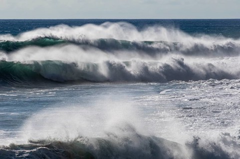 Waves on the ocean off Madeira, Jardim do Mar, Madeira, Portugal
