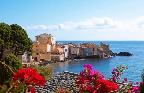Erbalunga fishing village, Cap Corse, Haute-Corse Department, Corsica, Mediterranean Sea, France