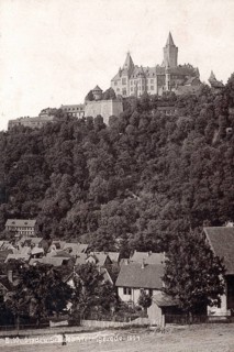 Historical photograph of the city of Wernigerode in the Harz Mountains from 1894, Wernigerode,