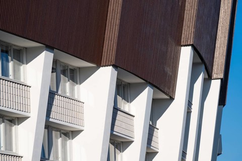 Detail, Olympic Stadium, architects Yrjö Lindegren and Toivo Jäntti, Helsinki, Finland