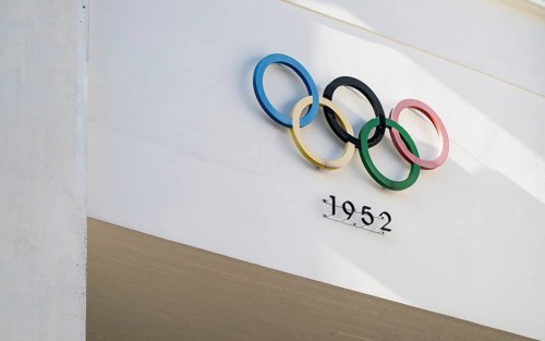 Olympic Rings 1952, Olympic Stadium or Finnish Olympic Stadium, architects Yrjö Lindegren and Toivo