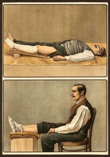 First aid, emergency bandage for varicose bleeding and injuries, school picture, authentic
