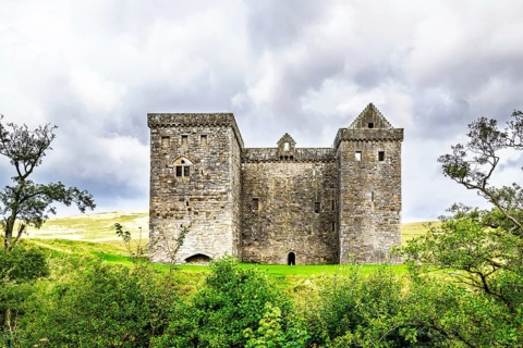 Hermitage Castle, Hermitage Water, Liddesdale, Roxburghshire, Newcastleton, Hawick, Scotland, UK
