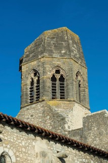Charroux. The Church St jean Baptiste, the steeple it was destroyed by a lightning in 1662. Allier