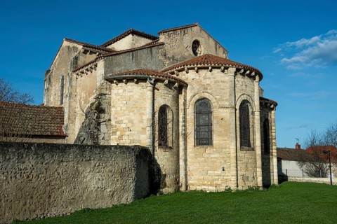 St Cyr and St Julitte's Church, roman church of Escurolles, Allier department, Auvergne Rhone