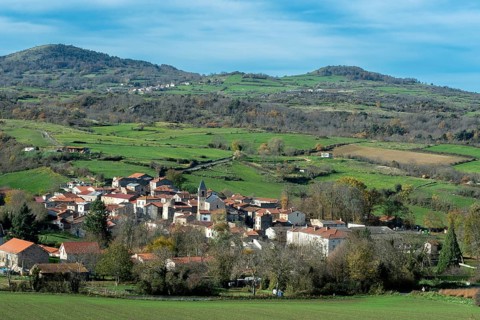 Chaynat village. Puy de Dome. Auvergne Rhone Alpes. France