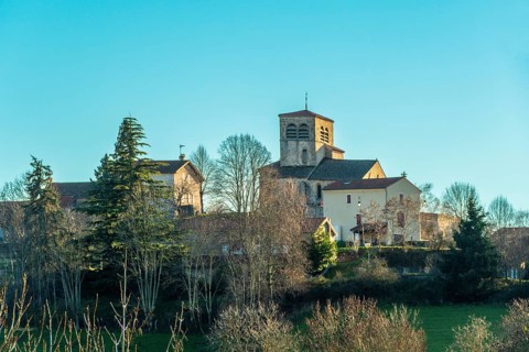 Natural regional park of Livradois Forez. Roman church Saint-Hilaire of Saint-Hilaire village.