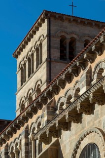 Saint Austremoine Church. Romanesque art. Issoire. Puy de Dome. Auvergne. France. Europe