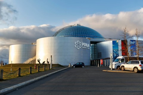 Perlan, Wonder Islands Museum, landmark, hot water tanks, planetarium, restaurant with panoramic