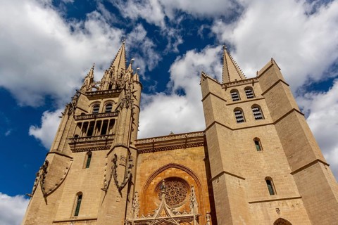 Cathedral Notre-Dame-et-Saint-Privat of Mende, Lozere department, Occitanie, France