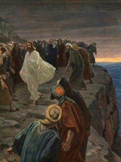 Scene from the biblical story, Cliff in Nazareth, refers to the traditional place, Mount Precipice,