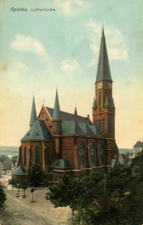Apolda, Luther Church, Weimarer Land district, Thuringia, Germany, postcard, view around 1900 -