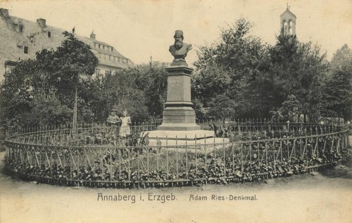 Annaberg, city in the Ore Mountains, Erzgebirgskreis, Saxony, postcard, view around 1900 - 1910,