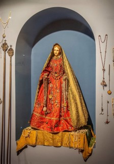 Sardinian folk costume in the museum in Nuoro, Sardinia, Italy