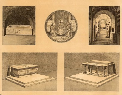 Scene from biblical story, symbolic photo, various Christian altars, altar, authentic reproduction