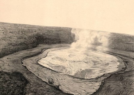 Lake of Fire, in Hawaii, Halema?uma?u crater in the Kilauea volcano on Big Island, where active