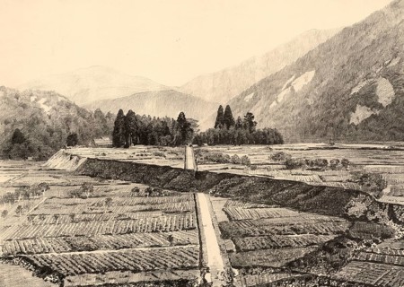 Fault at Midori in Central Japan caused by the great earthquake of 1891, Japan, authentic