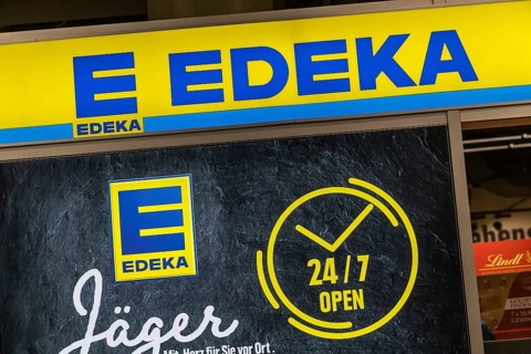 EDEKA supermarket at Stuttgart Airport. It is open around the clock, seven days a day. 24-7.