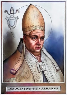 Innocent I (born in front of 401, died 12 March 417) was pope from 21 December 401 to 12 March 417,