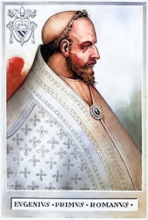 St. Eugene I (date of birth unknown, died 2 June 657) was elected pope on 10 August 654 as