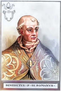 Benedict III (died 17 April 858 in Rome) was pope from 855 to 858, Historical, authentic, digitally