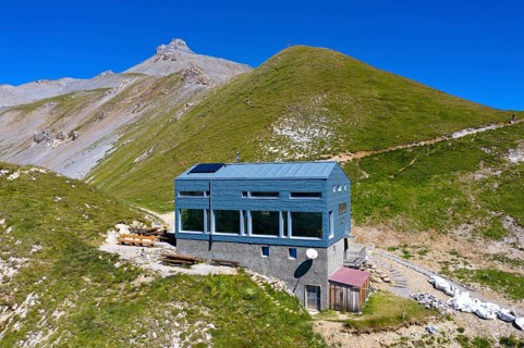 Cabane du Fenestral mountain hut on the Col du Fenestral mountain pass, Ovronnaz, Valais,