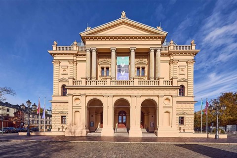 Mecklenburgisches Staatstheater, theatre, historic building, architect Georg Daniel,