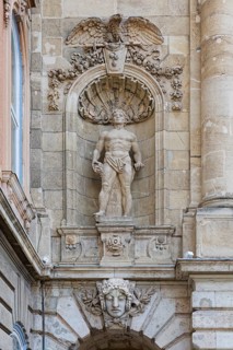Buda Castle, Lion's Court entrance, Budapest, Hungary