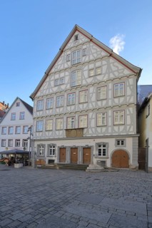 Historical half-timbered house and natural history museum and former Old Lyceum, Reutlingen,