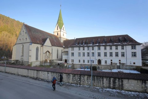Benedictine monastery built 15th century, monastery church, Blaubeuren, Swabian Jura,