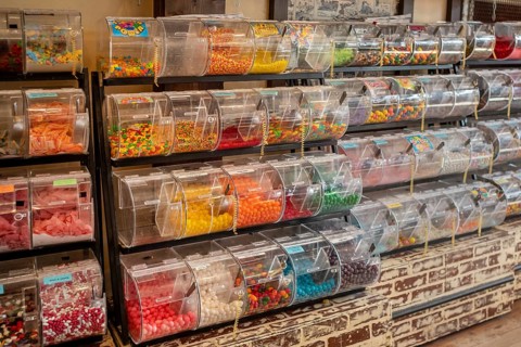 Arvada, Colorado - Candy on sale at Scrumptious, a store in Olde Town Arvada