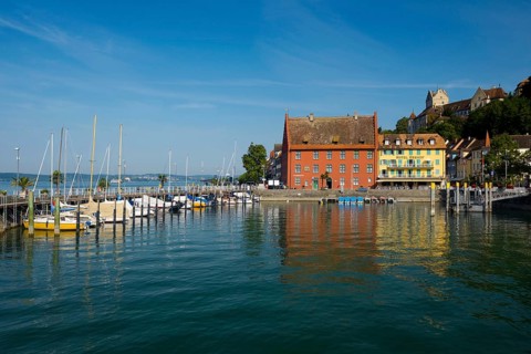 Harbour, Meersburg, Lake Constance, Baden-Württemberg, Germany