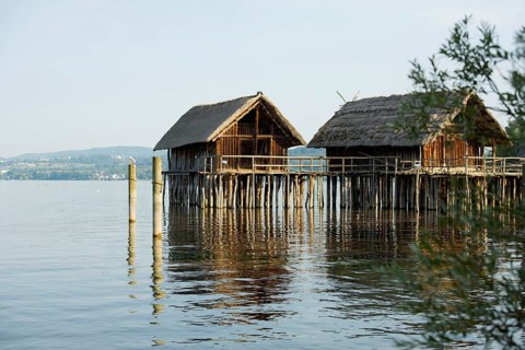 Stilt houses, Unteruhldingen stilt building museum, UNESCO cultural heritage, Uhldingen-Mühlhofen,