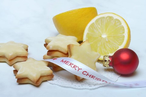 Lemon cookies and Merry Christmas tape