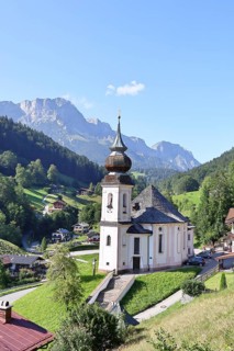 Maria Gern pilgrimage church in the Bavarian Alps in Berchtesgaden, Bavaria, Germany