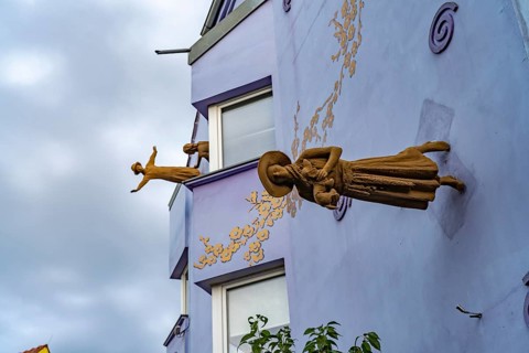 The artists' quarter Mandauer Glanz in Zittau, Upper Lusatia, Saxony, Germany