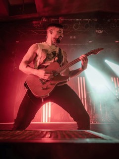 Guitarist Ramin Tehrani from Engst live on 10-year anniversary tour tour at Berlin's Astra